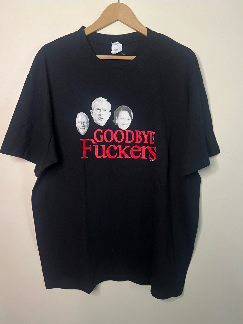Vintage 2008 Goodbye Fuckers George Bush Dick Cheney Condoleezza Rice T Shirt XL